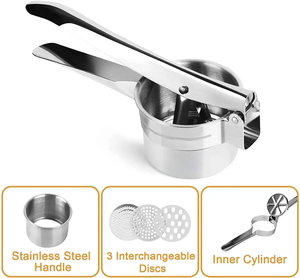 <span class=keywords><strong>Presse</strong></span>-purée et écraseur à pommes de terre en acier inoxydable confortable pour les frites - Product Image 4