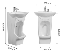 Kidoir Lavabo d'ablution Wudu à double niveau pour le lavage des pieds, avec chaise
