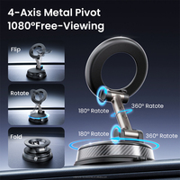 Support de téléphone magnétique puissant N52 à adsorption sous vide, rotation à 1080 degrés, pour miroir, mur, bureau, voiture, logo OEM