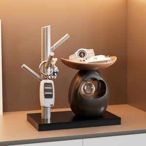 Porte-clés moderne avec plateau, organisateur d'entrée, panneau de bienvenue, décoration de luxe pour le salon - Product Image 4