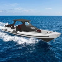 Bateau pneumatique rigide (RIB) de 38 pieds en Hypalon haute résistance avec coque en aluminium en V profond pour la pêche en haute mer