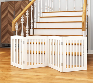 Maßgefertigter Freistehender Klappbarer Holz-Haustierzaun für Innenräume mit Hoher Sicherheit für Hunde - Product Image 4