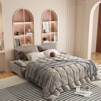 Canapé-lit convertible 3-en-1 personnalisable de 186 cm en velours gris, avec fonction de lit gigogne, vente en gros