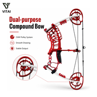 Ensemble d'arc à poulies compact à axe court, 40-70 lbs réglable, kit complet d'équipement de tir à l'arc