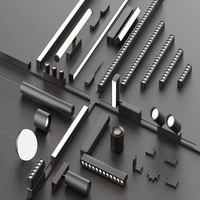 Rail de lumière magnétique en aluminium pour hôtel moderne, LED blanc noir 48V R90, système ultra fin à aspiration mini