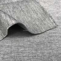 Vente en gros de rideaux à oeillets prêts à l'emploi en lin 100% polyester, panneau occultant, techniques tissées en tissu uni coloré