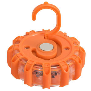 Gele 12 + 3 Led Magnetische Wegfakkels Noodveiligheidslicht Knipperend Wegbaken Met Haak - Product Image 2