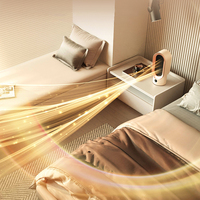 Petite tour de bureau intelligente portable à usage intérieur Air chaud radiateur soufflant électrique avec affichage pour chambre à coucher bureau à domicile