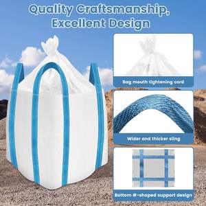 Bolsa a Granel FIBC Huamaohengchun de 1 Tonelada, 35x35x43 Pulgadas, Capacidad de Carga 2000 Libras, Factor de Seguridad 5:1, Fondo Plano Cónico, Bolsas Resistentes - Product Image 6
