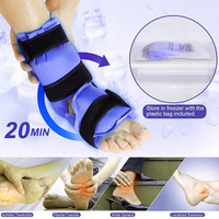 Bingyuan OEM Enveloppe de glace pour la cheville pour soulager la douleur au pied, compresses de gel réutilisables froides comme du glace 55,5x54,5cm 900g pour la tendinite d'Achille