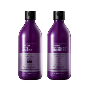 HUNMUI Kit de Soins Capillaires Kératine Shampooing et Après-Shampooing Anti-Frisottis Renforce la Fibre Capillaire Facilite le Démêlage Marque Privée - Product Image 2