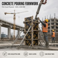 Panneau de coffrage en contreplaqué d'eucalyptus noir filmé réutilisable 4x8, dimensions personnalisées, étanche, classe E1, première qualité pour la construction