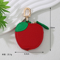 Nouveau style tendance : Porte-clés en forme de pomme de style européen – Décoration de sac mignonne et branchée