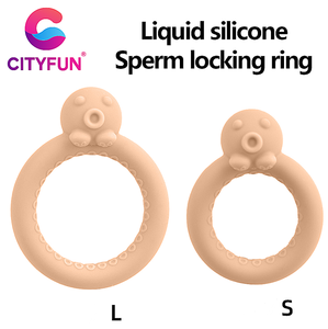 Nouvel animal poulpe anneau silicone hommes sperme anneau de verrouillage couple adulte rapports <span class=keywords><strong>sexe</strong></span> fournitures sex toys - Product Image 3