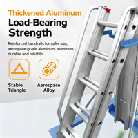 Plateforme élévatrice manuelle en aluminium GTWY-25/33/46 2,5-4,6 m 125 kg Treuil manuel Garde-corps pliable Certifié CE