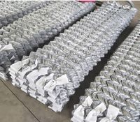 Valla de malla de alambre de diamante galvanizado 6 pies 9 calibre 50X50mm valla de eslabones de cadena de apertura