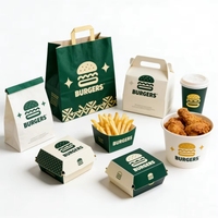 Boîte d'emballage alimentaire personnalisée, boîte à sandwich et à burger de qualité alimentaire avec logo pour les restaurants, boîtes à emporter