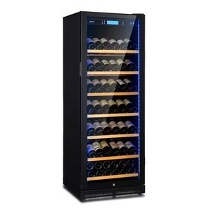 Armoire réfrigérée à vin à compresseur haute efficacité, réfrigérateur à vin vertical à zone unique pour le stockage et le refroidissement des vins rouges et blancs - Product Image 1