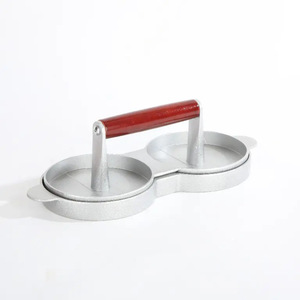 Presse à hamburgers en métal antiadhésive pour la cuisine avec poignée en bois, presse à galettes de hamburgers, antiadhésive et facile à nettoyer, pour faire des hamburgers - Product Image 6