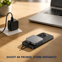 Carcasa Externa MagSafe SSD M.2 NVMe de 10 Gbps y 2 TB con PD de 100 W, Tipo C, Refrigeración por Ventilador, Almacenamiento para iPhone, Venta al por Mayor