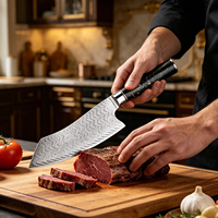 Couteau Santoku XITUO 7 pouces, acier Damas 67 couches, cœur en VG10, couteau de chef japonais, ultra-affûté pour trancher et hacher