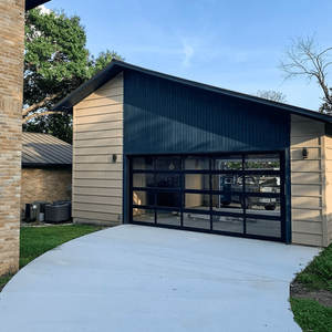 <span class=keywords><strong>Porte</strong></span> <span class=keywords><strong>de</strong></span> <span class=keywords><strong>garage</strong></span> en verre et aluminium pleine vue au design moderne pour villas Matériau en alliage <span class=keywords><strong>de</strong></span> surface fini imperméable - Product Image 6