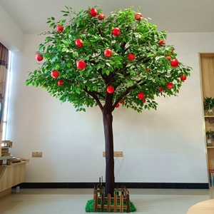 Arbre de <span class=keywords><strong>pommier</strong></span> artificiel réaliste avec fruits, directement de l'usine, pour la décoration de jardin à domicile - Product Image 1