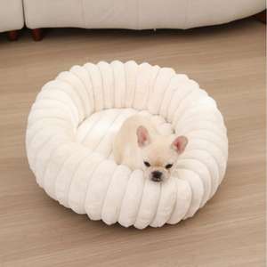 सर्दियों के गर्म पालतू बिस्तर उच्च वजन वाले सीधे खरगोश पैटर्न आधुनिक नकली फर बिल्ली और कुत्ते के घर आरामदायक बिस्तर - Product Image 4