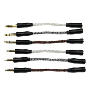 Adaptador de audio de cobre monocristalino, 2,5 mm, hembra equilibrada a macho estéreo de 3,5 mm, uso de alta fidelidad para teléfonos móviles - Product Image 3