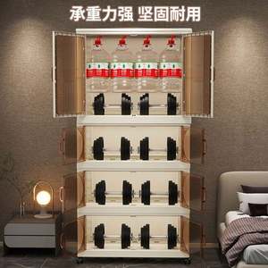 Venta al por mayor Haogle moderno plegable de doble puerta gabinete de almacenamiento portátil plegable de plástico gabinete de almacenamiento con rueda - Product Image 5