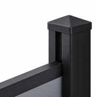 Panneaux de clôture WPC pour jardin, intimité extérieure, composite bois-plastique co-extrudé, poteaux en aluminium, portails, treillis, lattes murales 6 pieds