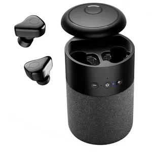 最新设计的2合1高保真音频户外无线蓝牙扬声器，带TWS无线3D低音便携式迷你耳机