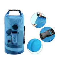 Sac Seau Unisexe Étanche en PVC 10L Style Minimaliste avec Sangle Simple/Double pour Natation, Plage, Rafting, Randonnée en Ruisseau