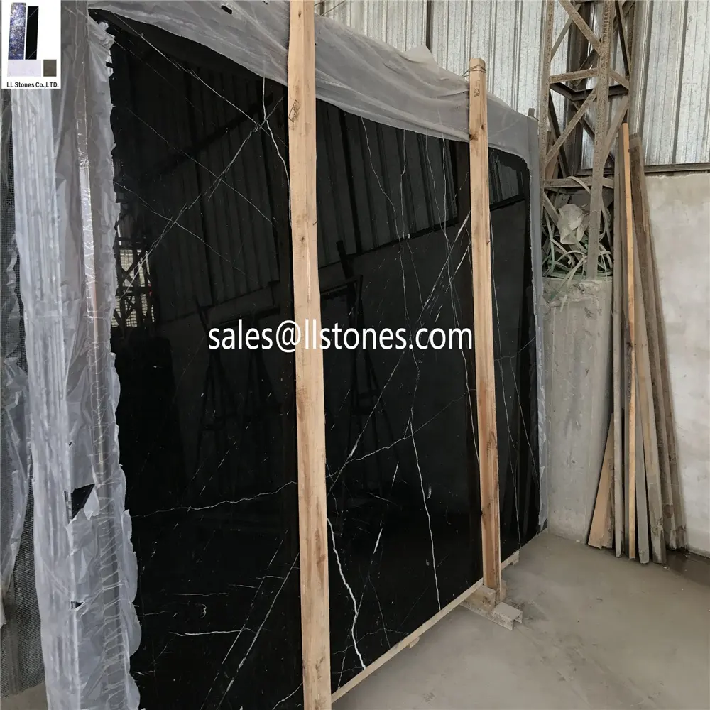 60x60 Foshan hitam marquina marmer dari pemasok Cina