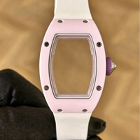 Montre automatique de luxe 0701, boîtier en céramique rose, élégante, cadeau pour femme, montre de tous les jours, légère, étanche, polyvalente
