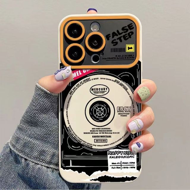 Advanced Anti-Drop Full Cover CD Player Phone Case for iPhone 13 14 15 12 11 Pro Max XR XS Big Window Electroplate Special Craft