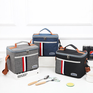 Brivilas Insulated Lunch Bag Grey Portable Foldable Crossbody Square Cooler Bag For Daily Use - Product Image 2
