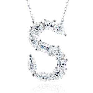 Collier en Moissanite VVS à Taille Multiple Certifiée Diamant (Testeur de Diamant Inclus) Lettre <span class=keywords><strong>F</strong></span>, en Argent 925 Plaqué Platine, Bijou Fin et Élégant - Product Image 3