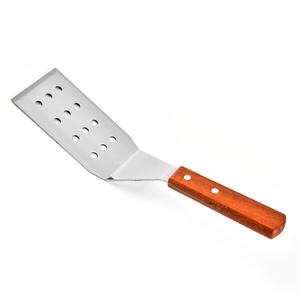 Нержавеющая сталь антипригарный кухонный шпатель с прорезями, с деревянной ручкой, уличный гриль, аксессуары для кемпинга, дома - Product Image 5