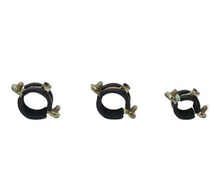 M7 One Ring Throat Hoop Metric/Inch Carbon Steel Pipe <b>Clamp</b> with Rubber Support Customization - Product Image 1