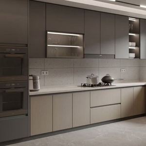 Focus sur la conception et la production d'armoires de cuisine Usine Unité automatique personnalisée Petits meubles Ensemble d'armoires de cuisine entières - Product Image 1