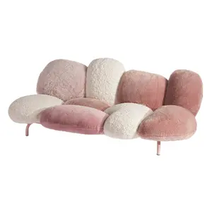 Meijia thấp moq sang trọng Ấn Độ Hoàng Gia Châu Á màu hồng màu đen cho thuê trang trí nội thất tình yêu ghế sân khấu đám cưới Puff sofa đặt đồ nội thất