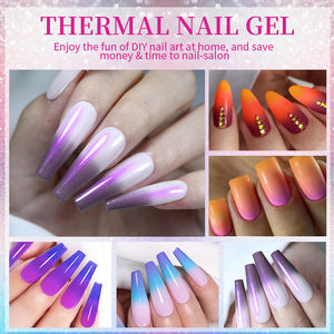 BORN PRETTY PRO Smalto Gel Termico Senza Hema in 14 Colori, Cambia Colore con la <span class=keywords><strong>Temperatura</strong></span>, 3 Strati, Smalto per Unghie per Salone - Product Image 5