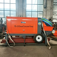 Bomba de Concreto Portátil de Alta Eficiencia con Motor Diésel para Remolque, Bomba de Transferencia de Concreto para Construcción de Edificios, Suministro de Fábrica