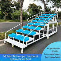 Tribunes mobiles pour gymnases, écoles, terrains de sport, sièges de stade portables pour l'extérieur avec garde-corps