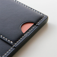 Dompet Logam Minimalis Tipis Harga Pabrik, Lapisan PU, Logo Custom, Tempat Kartu Kredit RFID dengan Kunci, Hiasan Mutiara untuk Pria