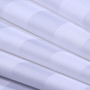 Bộ ga trải giường và ga trải giường có dây thun màu trắng khách sạn, chất liệu satin cotton pha 50/50 - Product Image 2