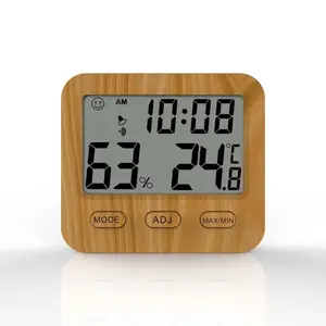 CH-916 MIN/ MAX Pengukur Suhu Digital, Pengukur Suhu dengan Kalender Termometer Digital Jam Dinding
