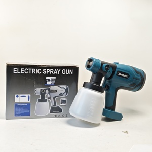 Pour pulvérisateur de peinture sans fil <span class=keywords><strong>Makita</strong></span> Style <span class=keywords><strong>18V</strong></span>, pistolet de pulvérisation électrique avec réservoir de 800 ml, 4 options de buses - Product Image 1