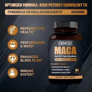 Cápsulas de MACA para Adultos de Alta Calidad OEM/ODM para Energía Natural, Belleza y Apoyo al Estado de Ánimo, Apoyo Inmunológico, 60 Unidades, No Apto para Mujeres Embarazadas - Product Image 2